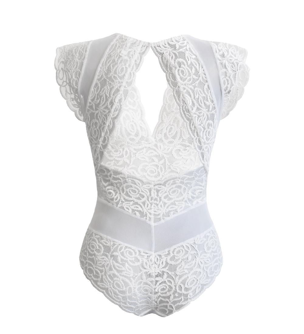 Anekdot womens vegan Bodysuit Amara White