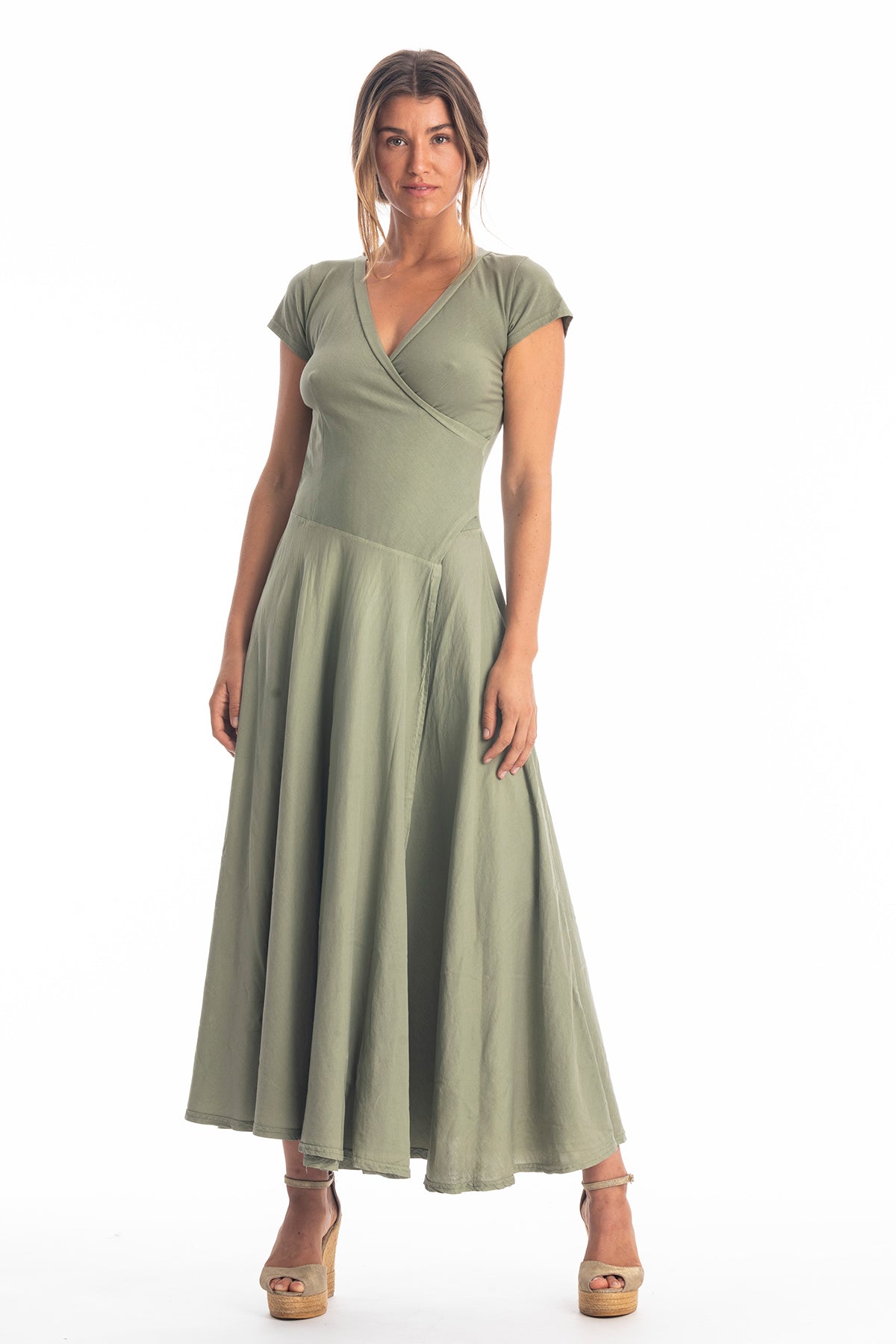 RAVENS VIEW IBIZA Damen vegan Kleid Veronika St Khaki