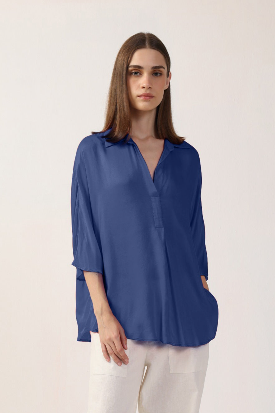 Image of Neu Nomads dames vegan Blouse Jasmijn Bluejay
