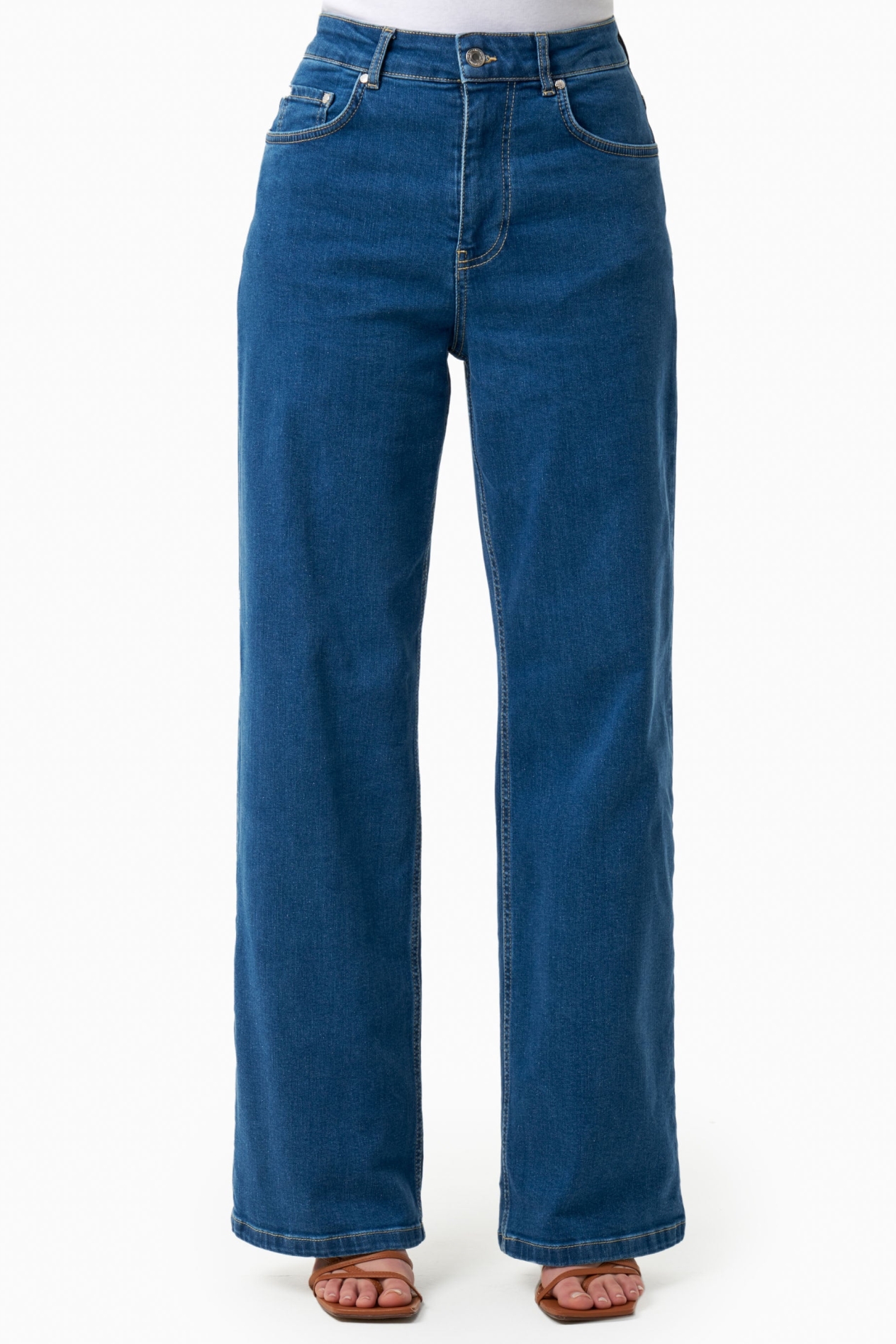 ORGANICATION Damen vegan Jeans Straight Cut Blau