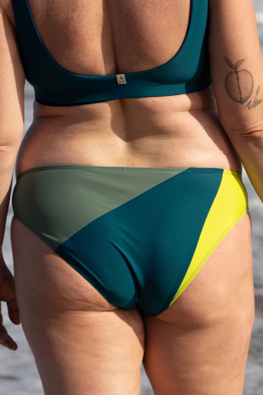 102131 - Damen vegan Bikiniunterteil Regular Cut Chill Fusion Lime Petrol Khaki