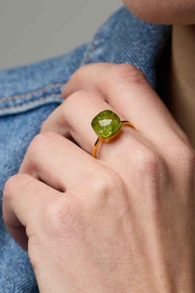 Amadeus Damen vegan Ring Sophia Peridot Gold