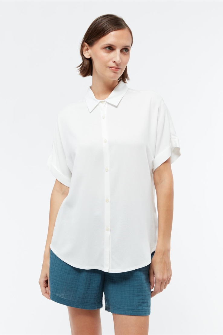 Givn Damen vegan Bluse Sarah Weiß