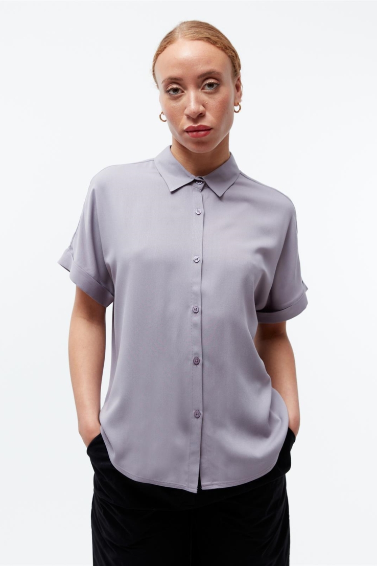 Image of Givn dames vegan Blouse Sarah Lila Grijs