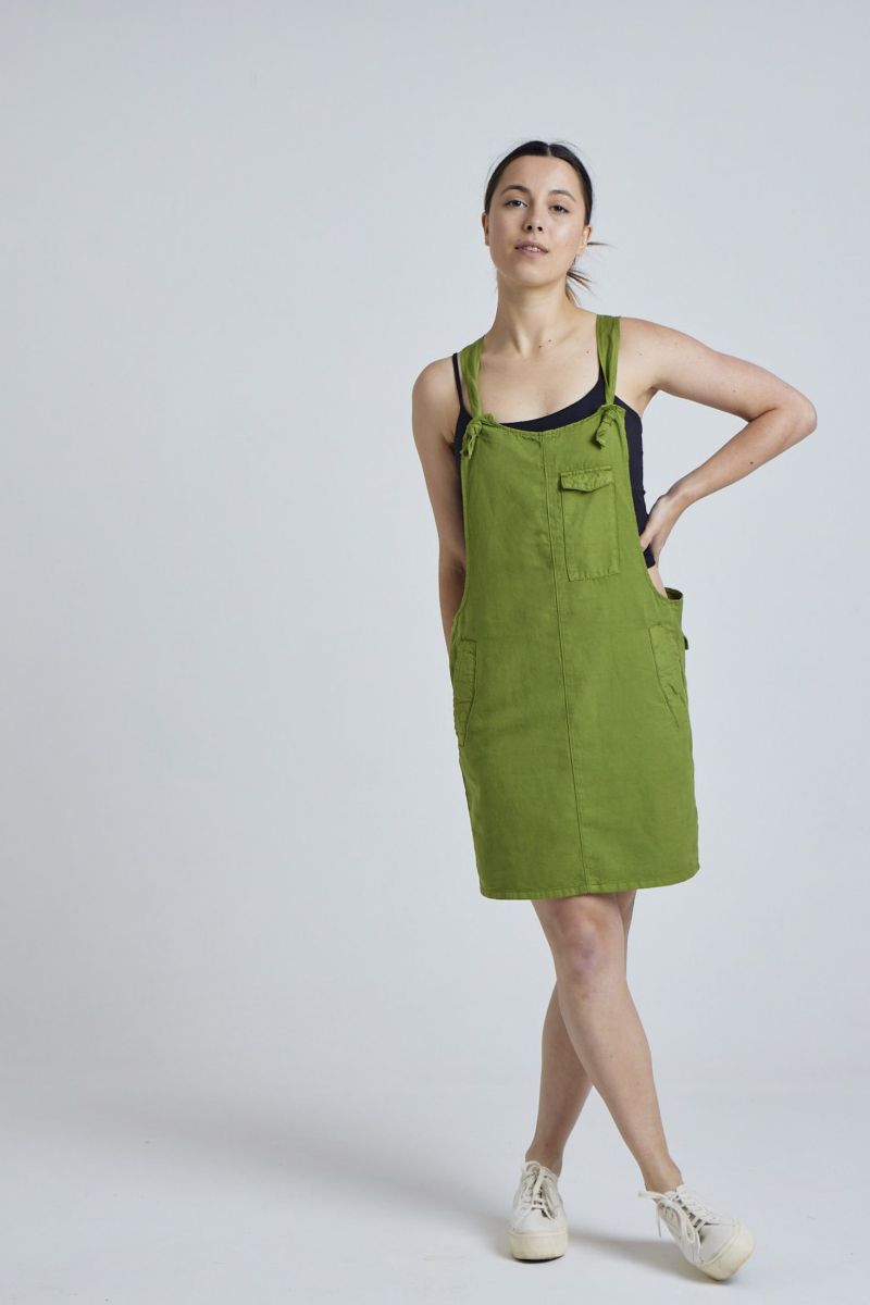 Flax and Loom Dress Peggy Spring Green