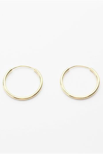 Jewelberry womens vegan Hoop Earrings Basic Creole Gold