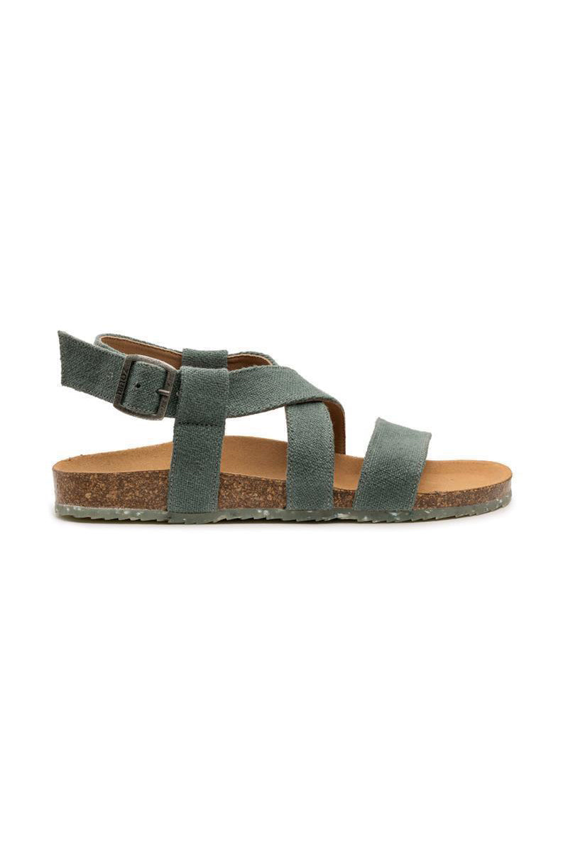 Zouri Damen vegan Sandalen Sand Erde GrÃ¼n