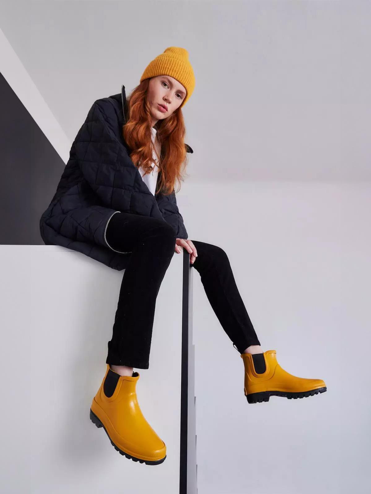 Grand Step Shoes womens vegan Rain Boots Vickie Curry Yellow