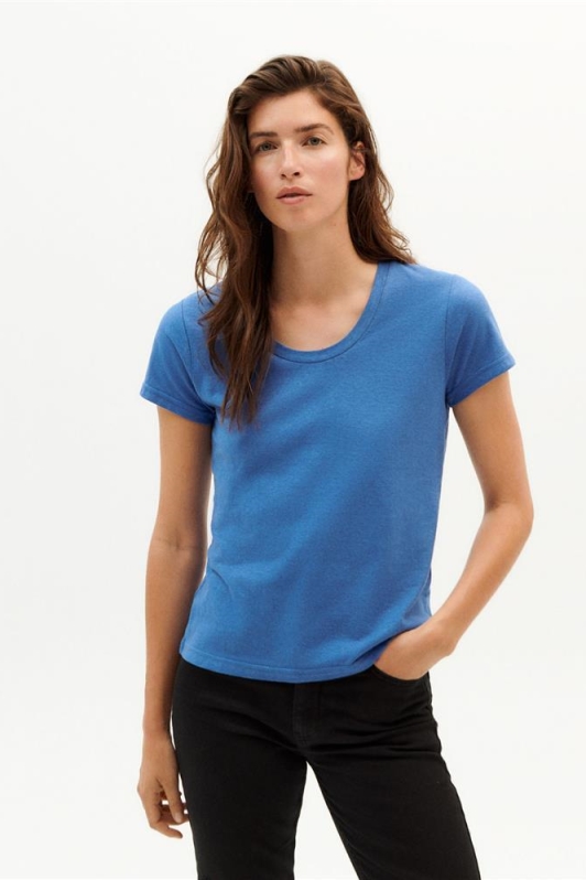 Thinking mu Damen vegan T-Shirt Regina Heritage Blau
