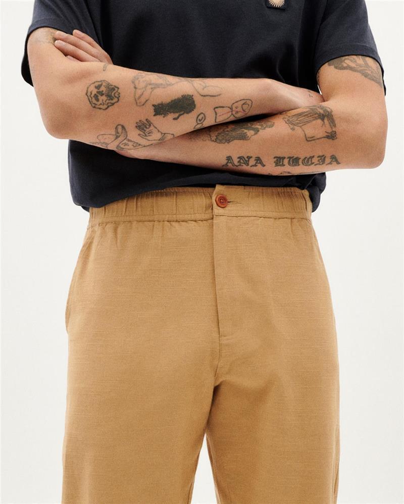 Thinking MU men vegan Pants Light Travel Camel
