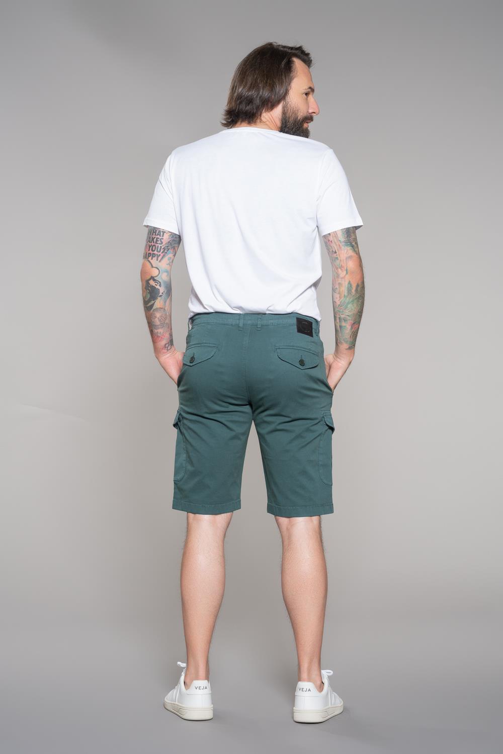 Feuervogl men vegan Shorts Bermuda Cargo Emerald Green