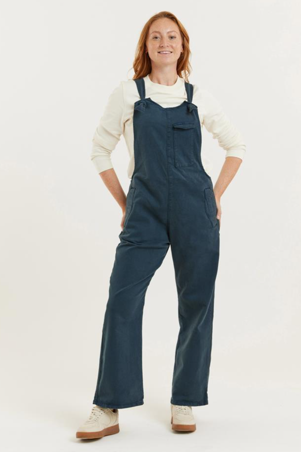 Flax and Loom Damen vegan Dungaree Tencel Mary Lou Marine