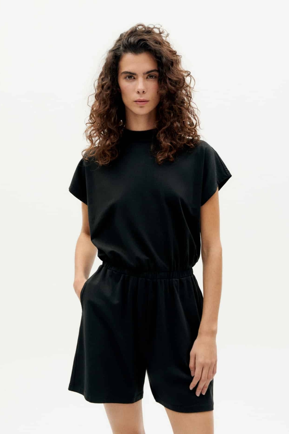 Thinking mu Damen vegan Playsuit Voltaire Schwarz