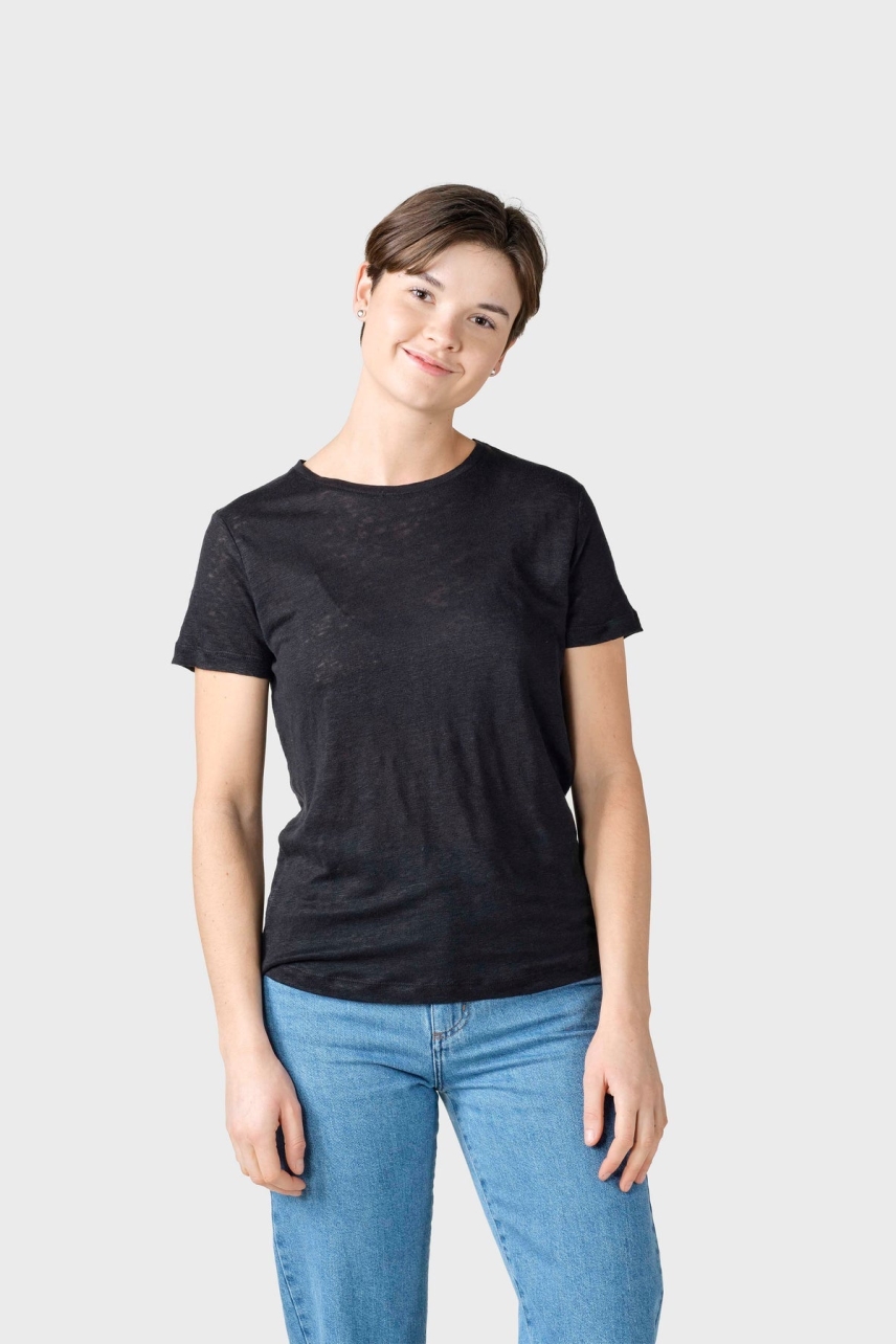 Klitm&Atilde;&cedil;ller Damen vegan T-Shirt Rikke Schwarz