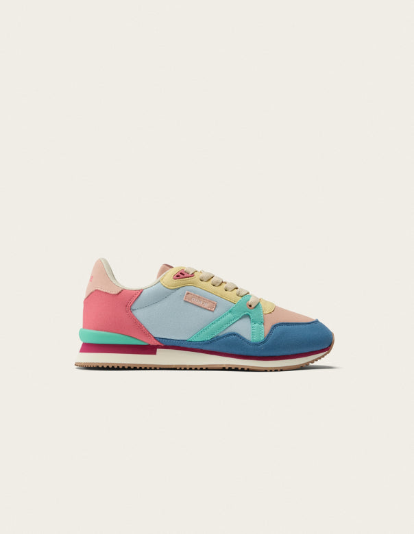 Odaje womens vegan Sneakers AndrÃ©e Lilac/Ecru/Green