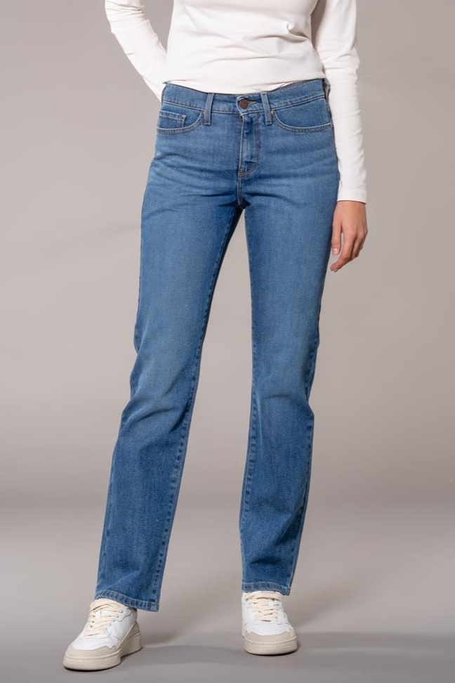 Feuervogl Damen vegan Jeans Straight Leg No:Va Fashion Blau