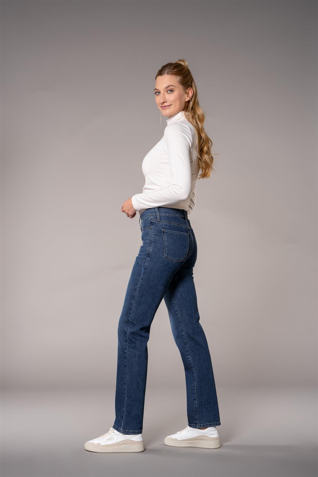 Feuervogl womens vegan Jeans Straight Leg No:Va Classic Blue