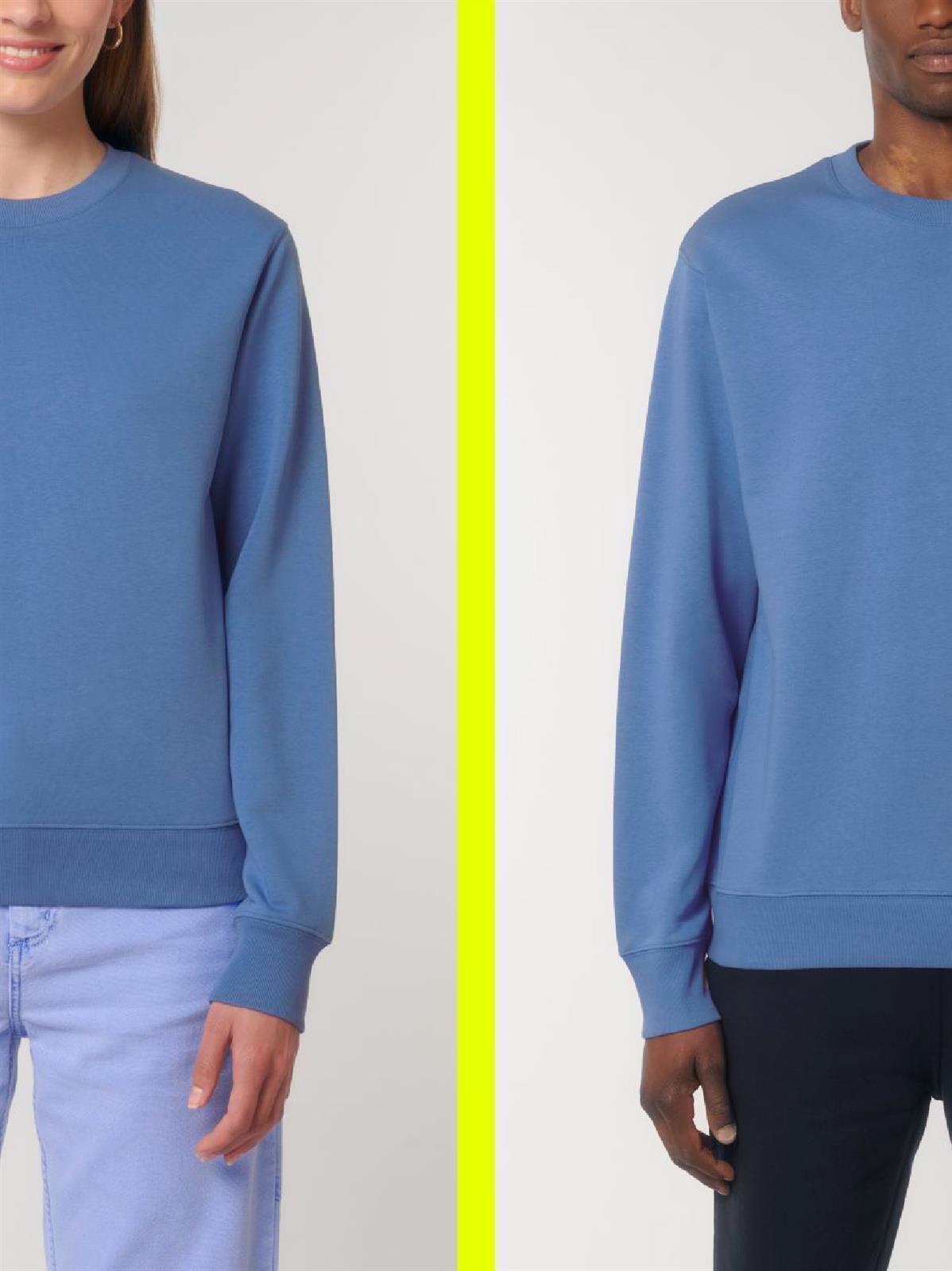 UNIPOLAR men vegan Sweatshirt Unisex Match Bright Blue