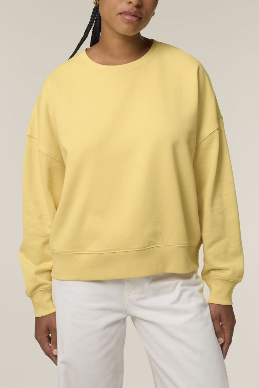 UNIPOLAR Damen vegan Pullover Basic Almai Gelb