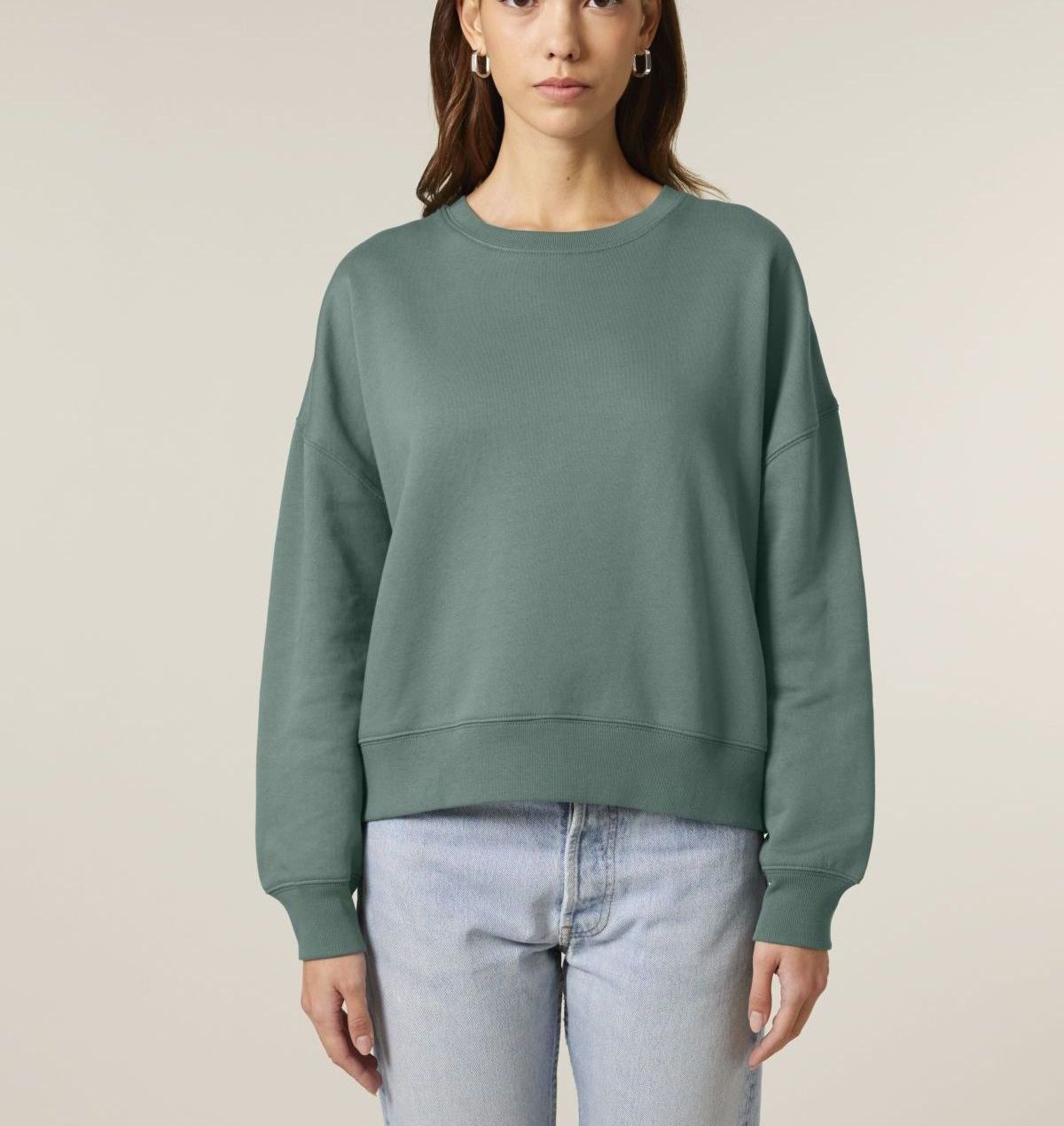 UNIPOLAR womens vegan Sweater Basic Almai Green Bay