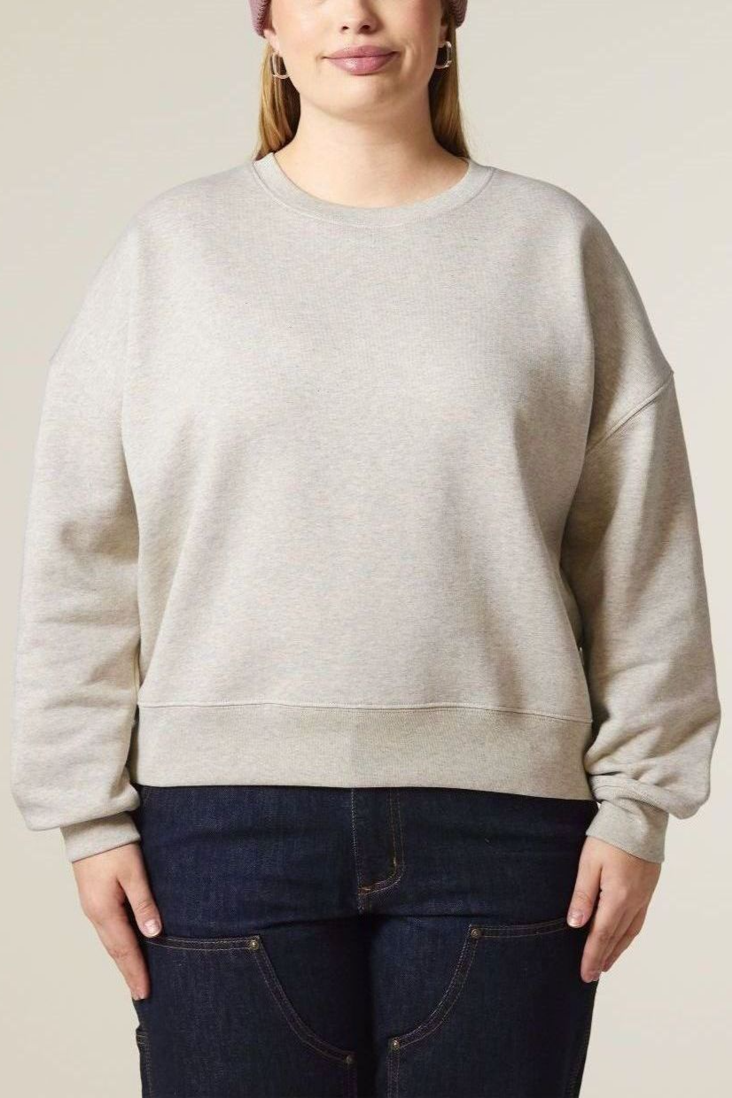 UNIPOLAR Damen vegan Pullover Basic Almai Heather Haze