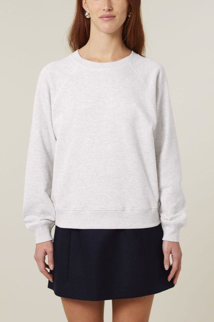 UNIPOLAR Damen vegan Pullover Raglan Claire Cool Heather Grey