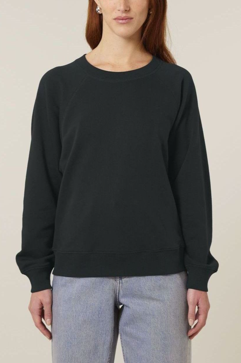 UNIPOLAR Damen vegan Pullover Raglan Claire Schwarz