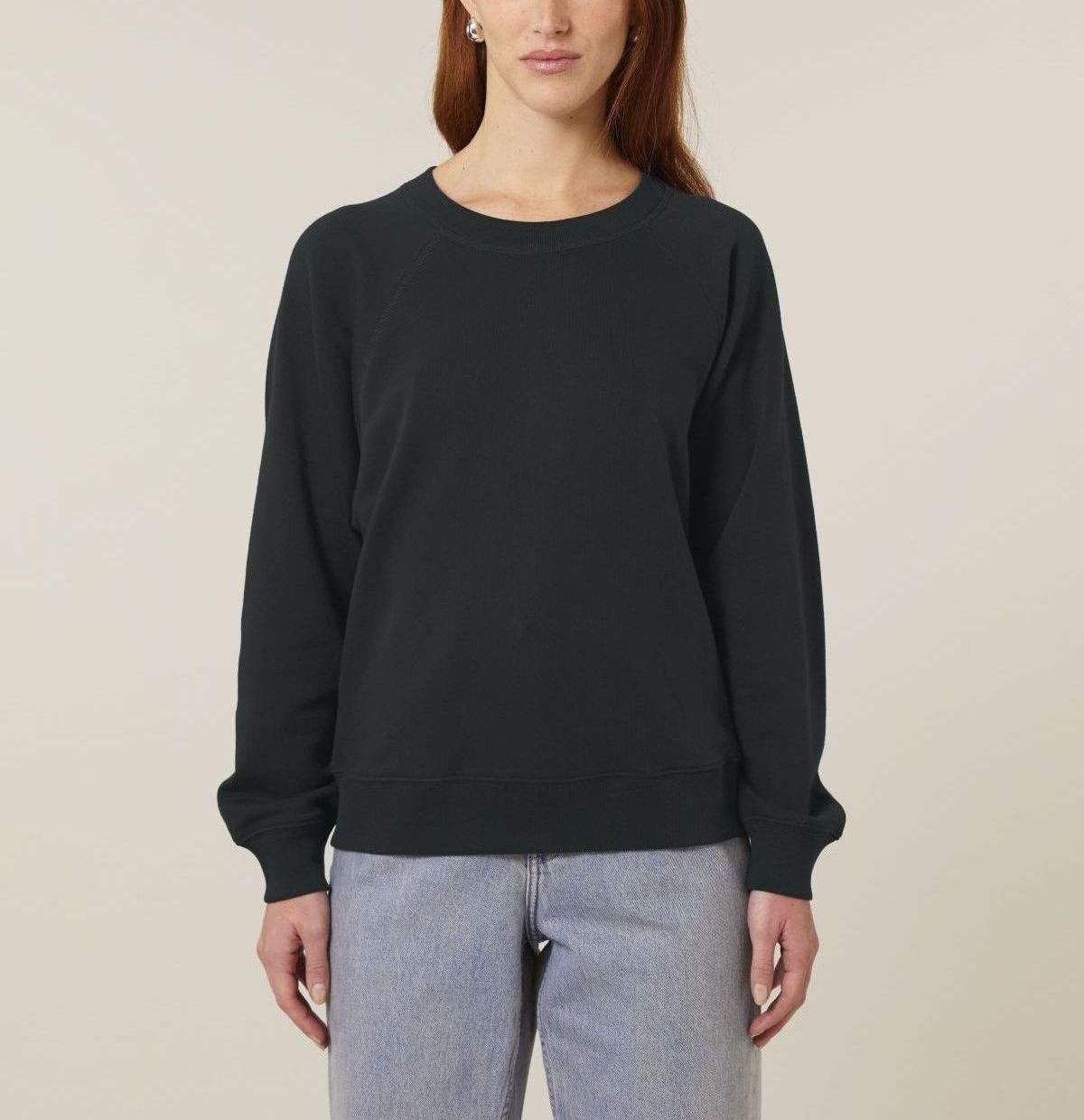 102766 - Damen vegan Pullover Raglan Claire Schwarz