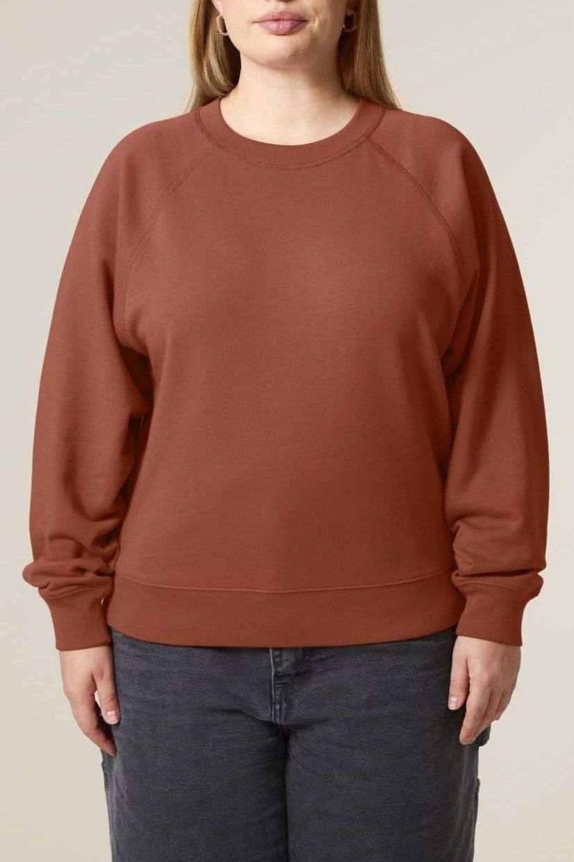 UNIPOLAR Damen vegan Pullover Raglan Claire Heritage Braun