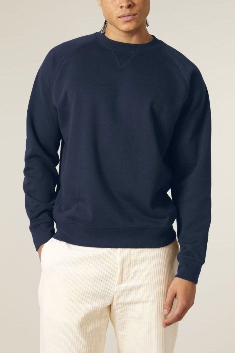 Image of UNIPOLAR mannen vegan Trui Raglan Knowles Frans Marine