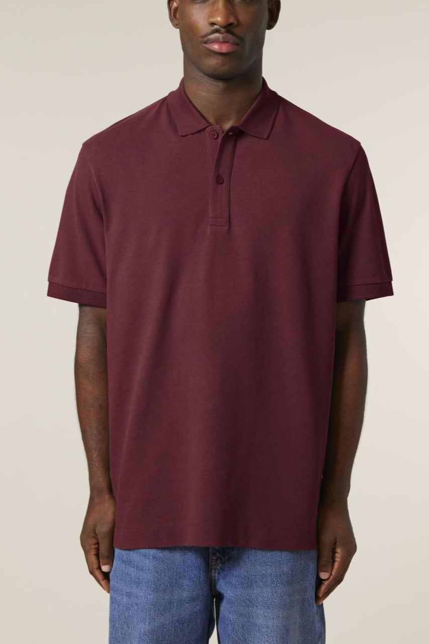 UNIPOLAR men vegan Polo Shirt Basic Prescott 2.0 Burgundy