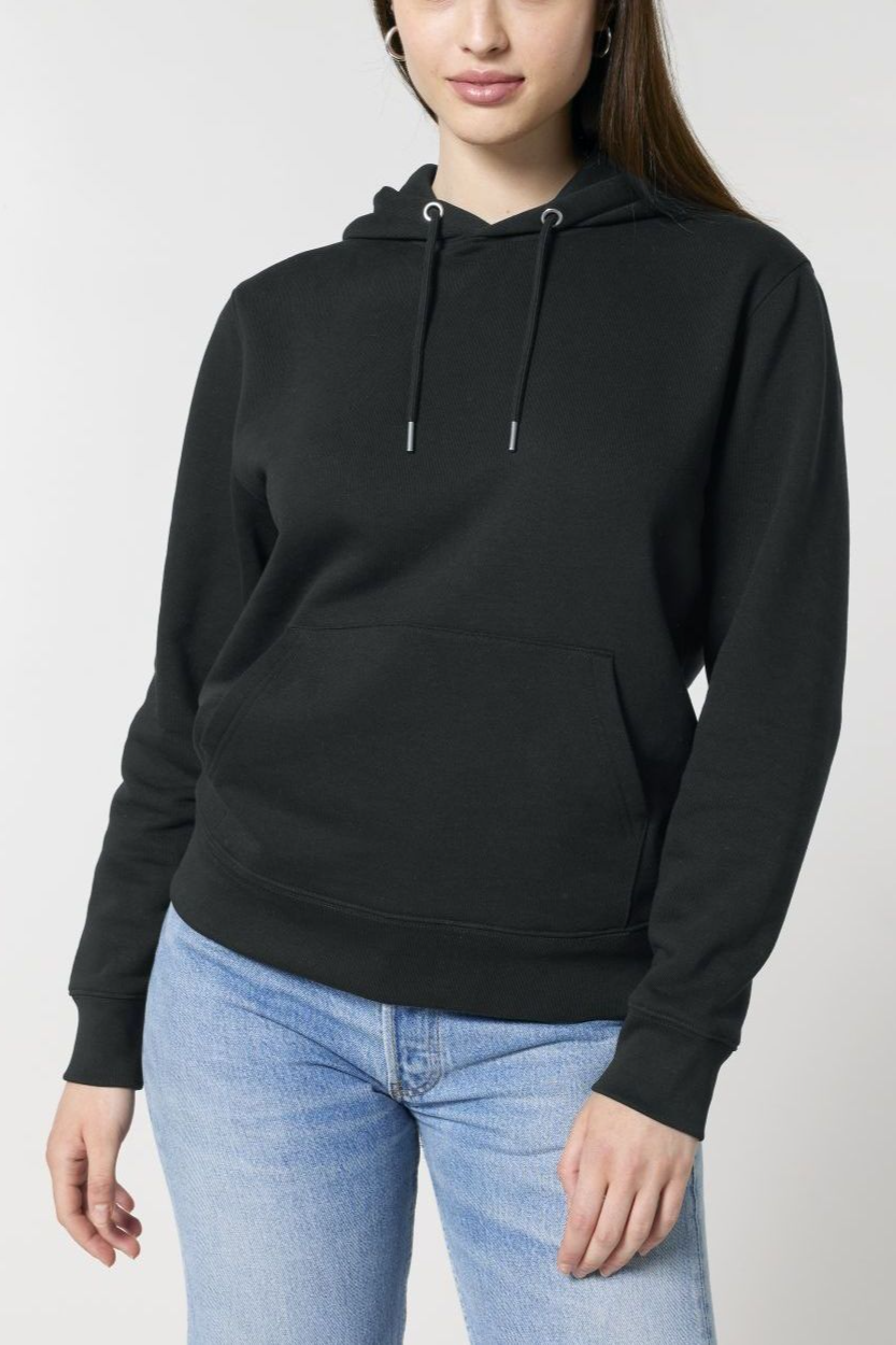 UNIPOLAR Herren vegan Hoodie Basic Crossing Schwarz