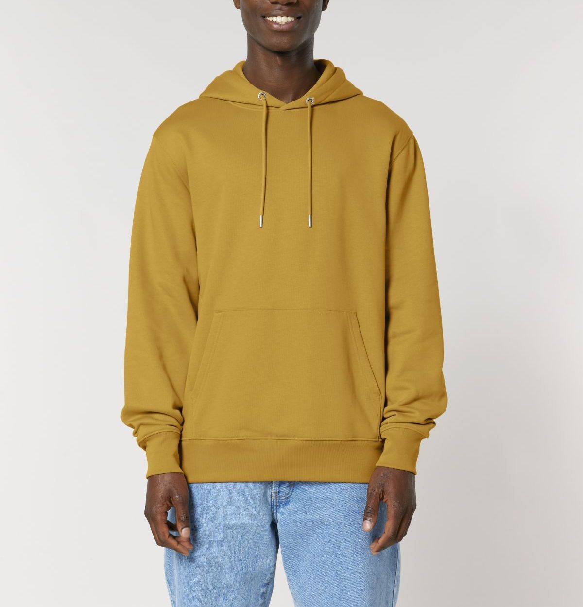 UNIPOLAR men vegan Hoodie Basic Crossing Ochre