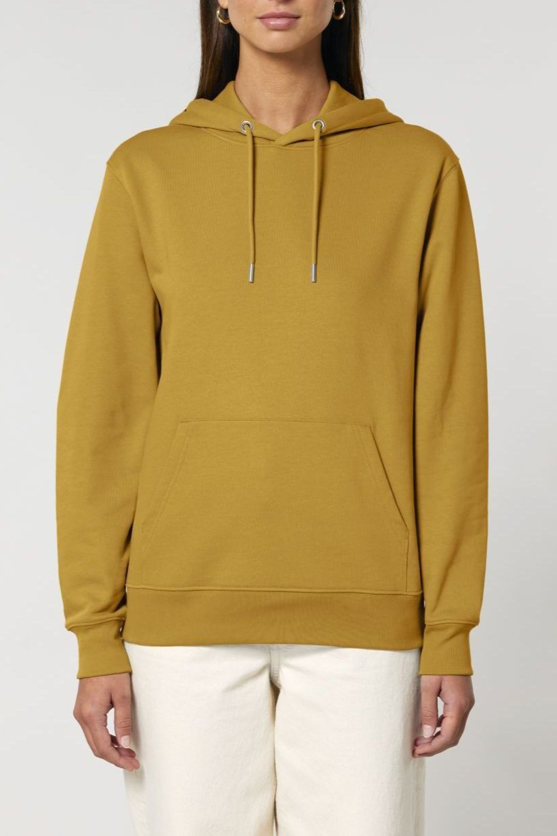 UNIPOLAR Herren vegan Hoodie Basic Crossing Ocker