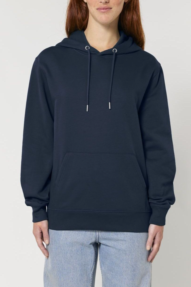 UNIPOLAR Herren vegan Hoodie Basic Crossing French Navy