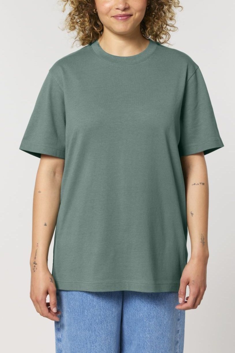 UNIPOLAR men vegan T-Shirt Loose Spades Green Bay