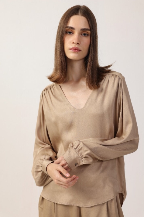 Neu Nomads US Damen vegan Bluse LangÃ¤rmelig Lotta Goldie