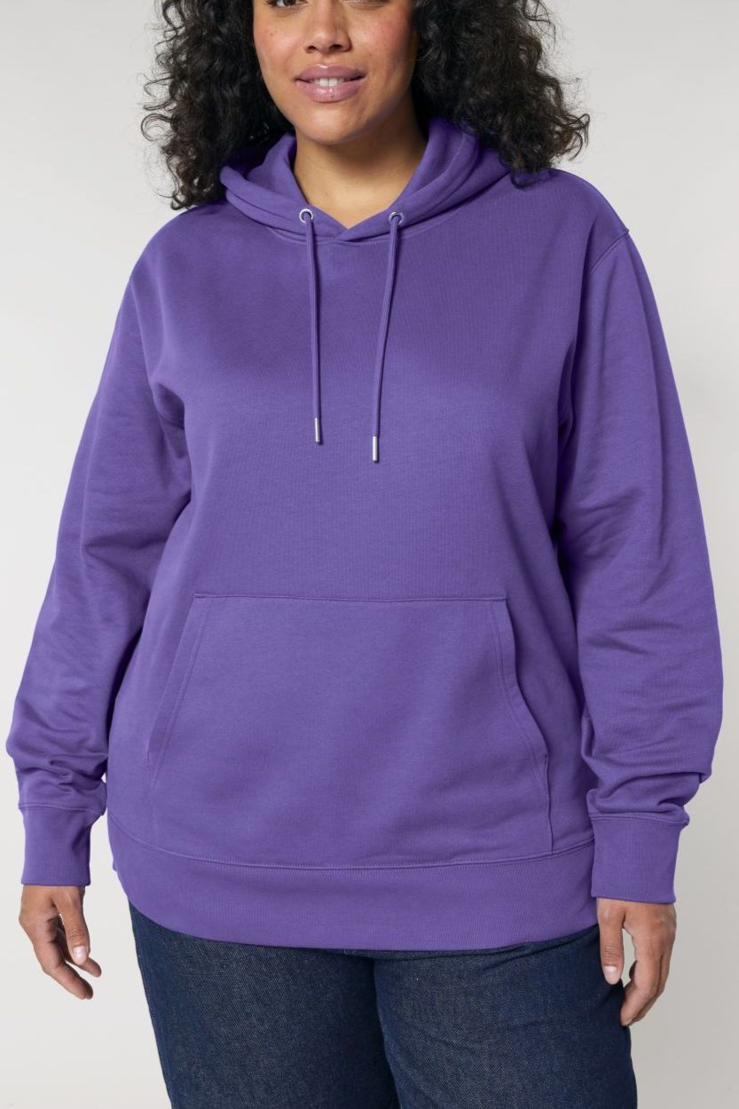 UNIPOLAR Herren vegan Hoodie Basic Crossing Lila Liebe