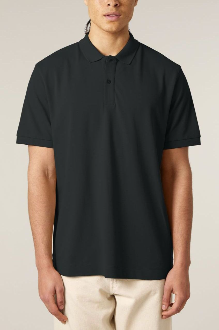 UNIPOLAR men vegan Polo Shirt Basic Prescott 2.0 Black