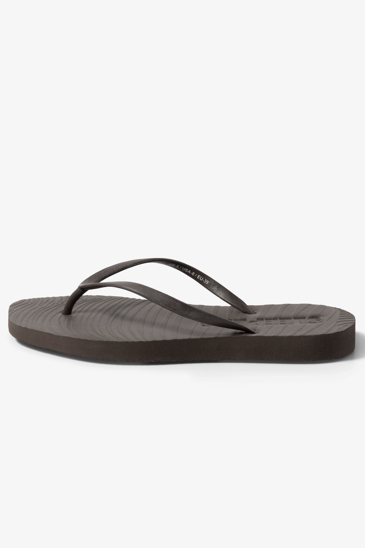 SLEEPERS womens vegan Flip Flops Tapered Brown