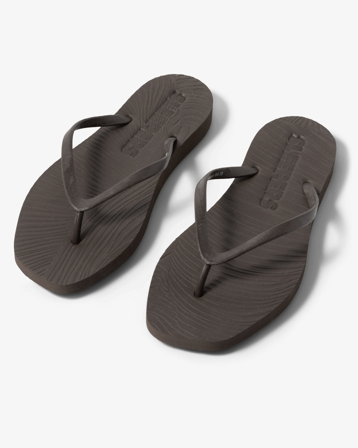 SLEEPERS womens vegan Flip Flops Tapered Brown