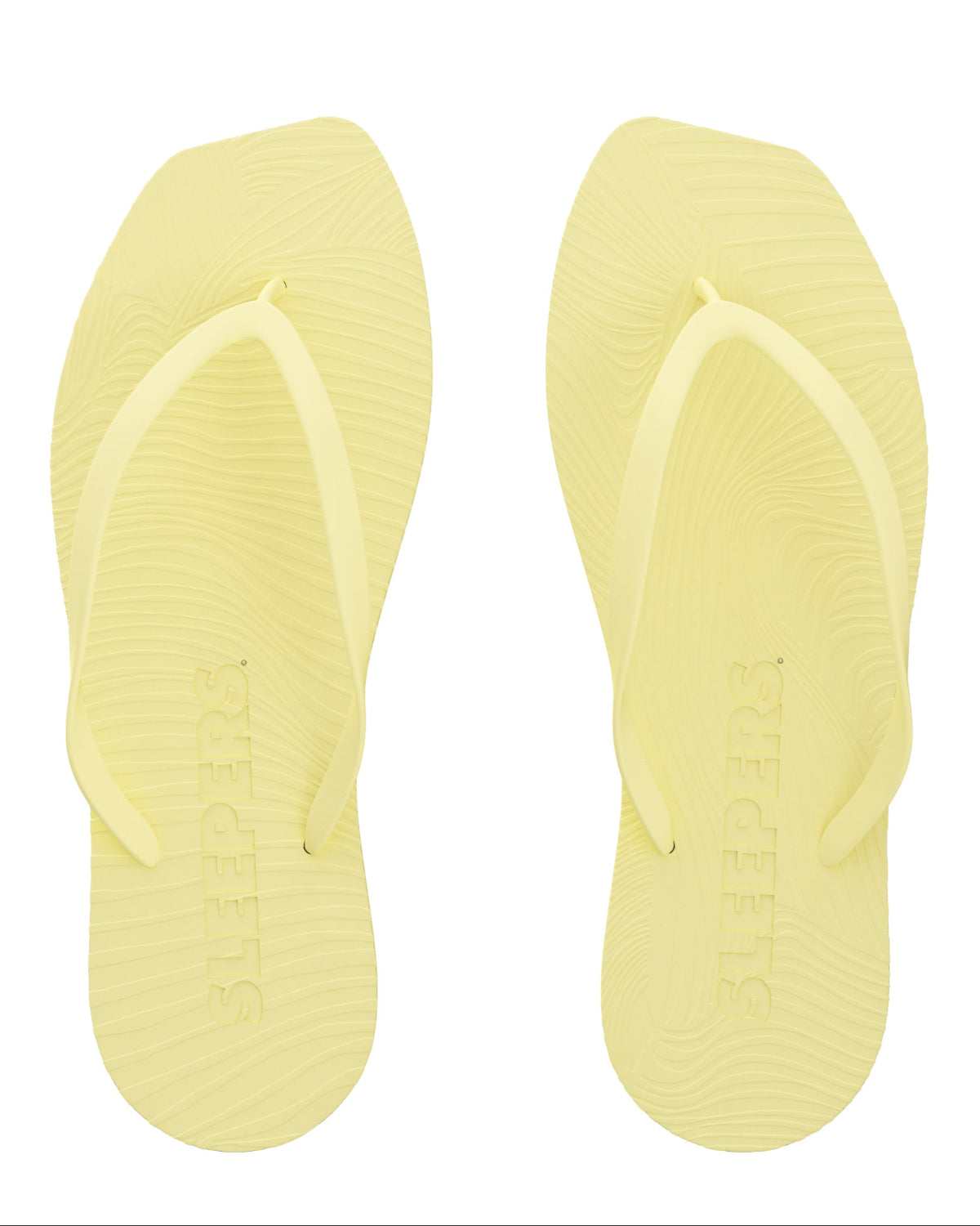 SLEEPERS womens vegan Flip Flops Tapered Mellow Yellow
