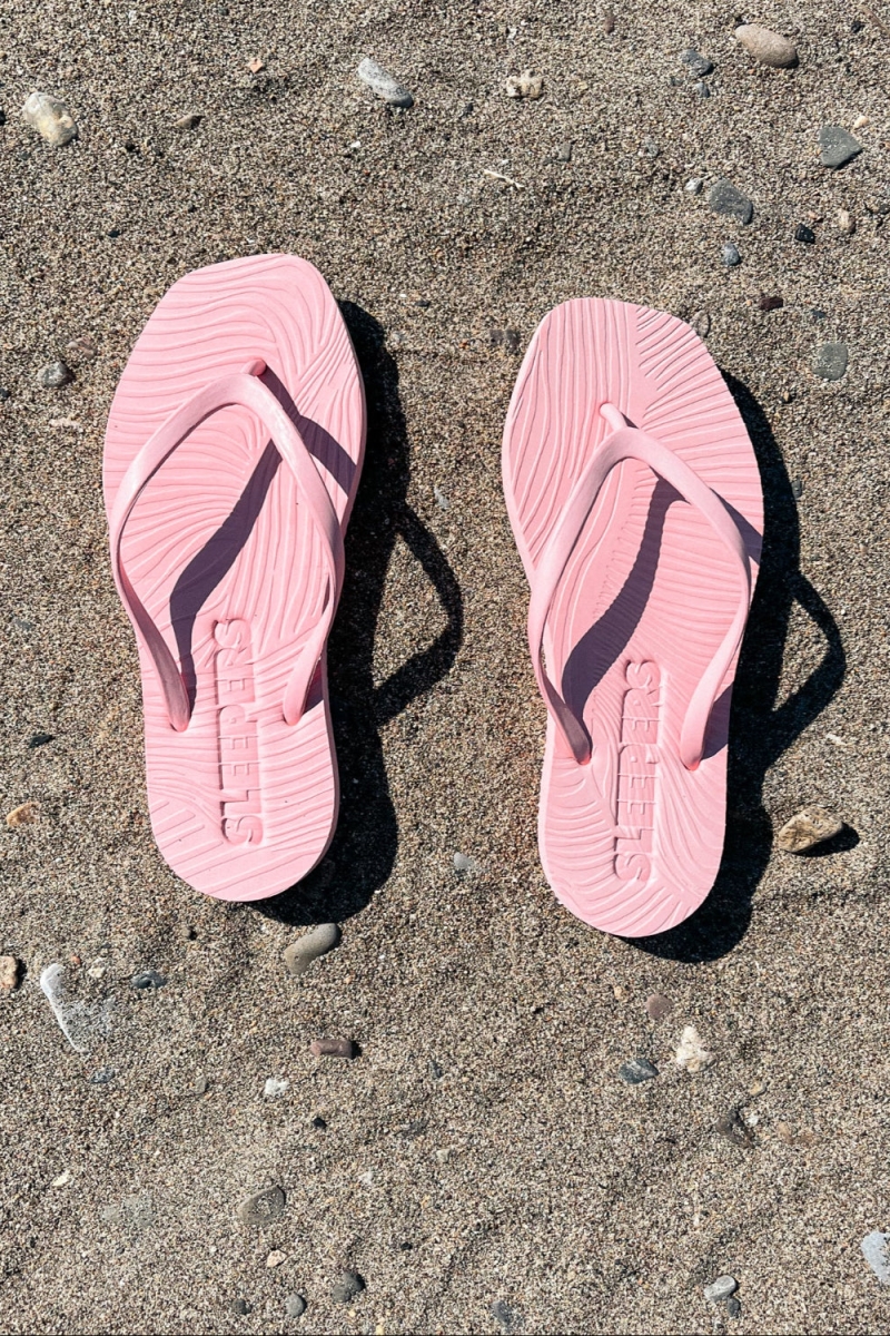 SLEEPERS womens vegan Flip Flops Tapered Pink Sorbet