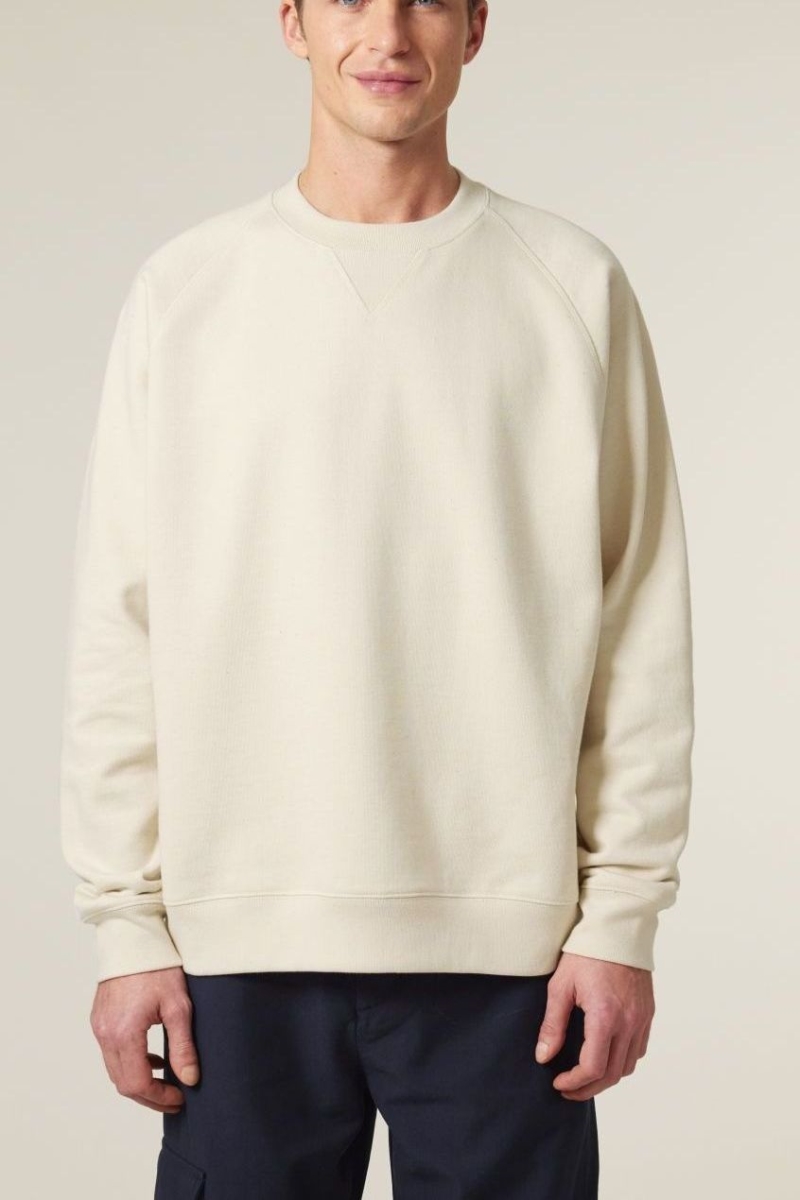Image of UNIPOLAR mannen vegan Trui Raglan Knowles Natuurlijk Rauw