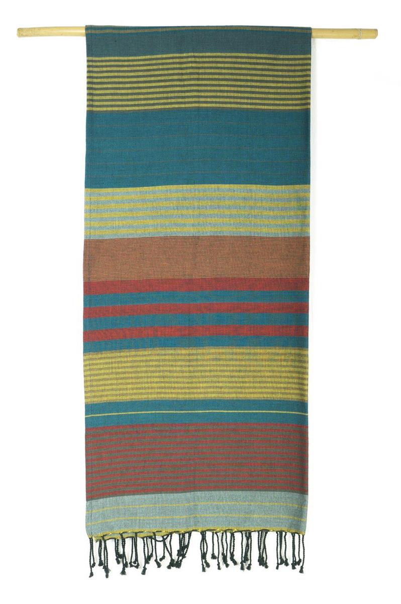 Karawan unisex vegan Towel Ebene Red Blue