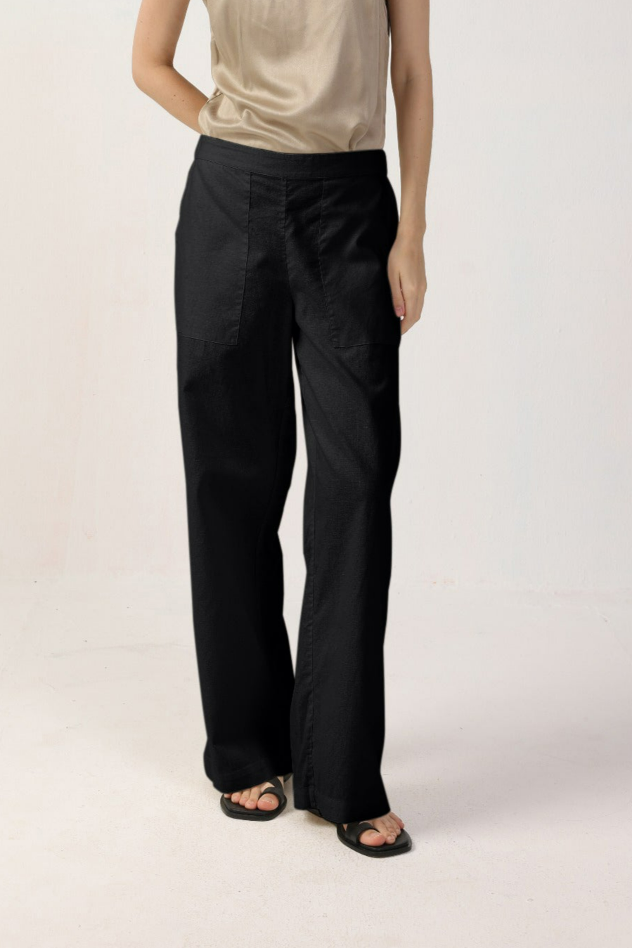 Neu Nomads US Damen vegan Hose Blythe Schwarz