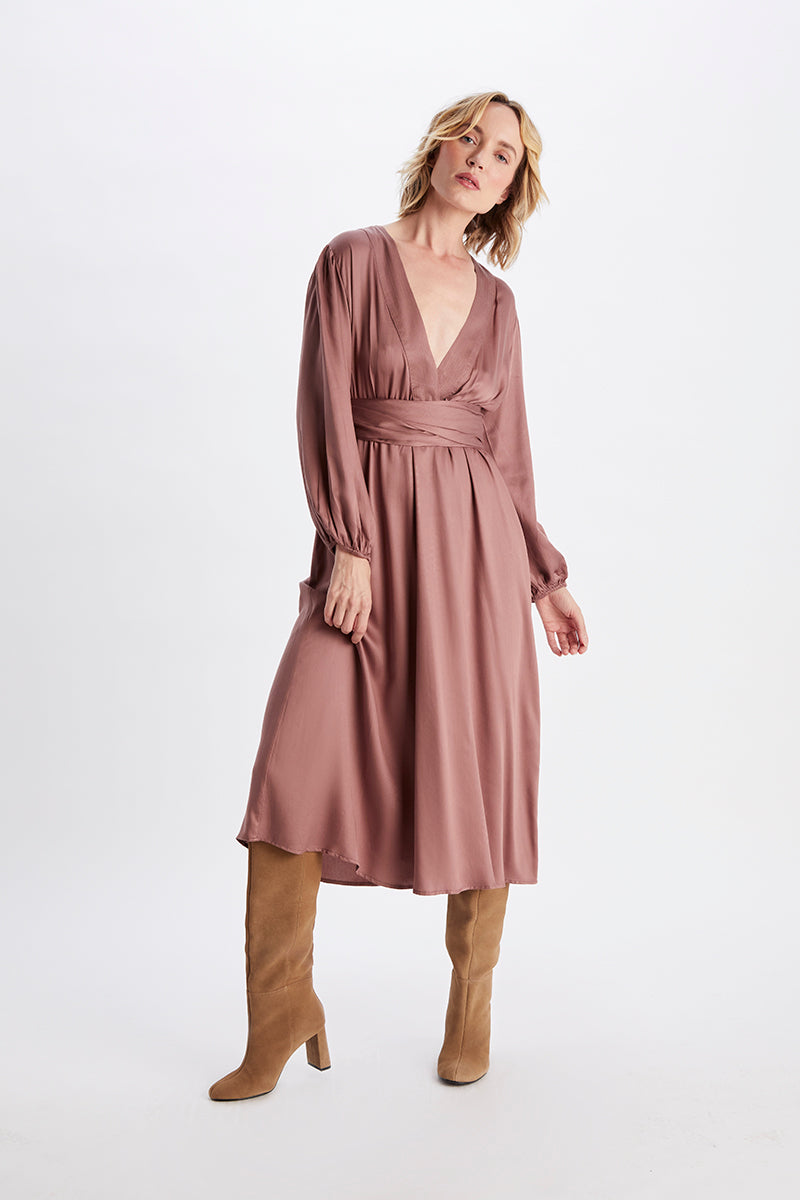 mens brown dressing gown Y2k 00s Venus Brown Halter Neck Dress main image 1