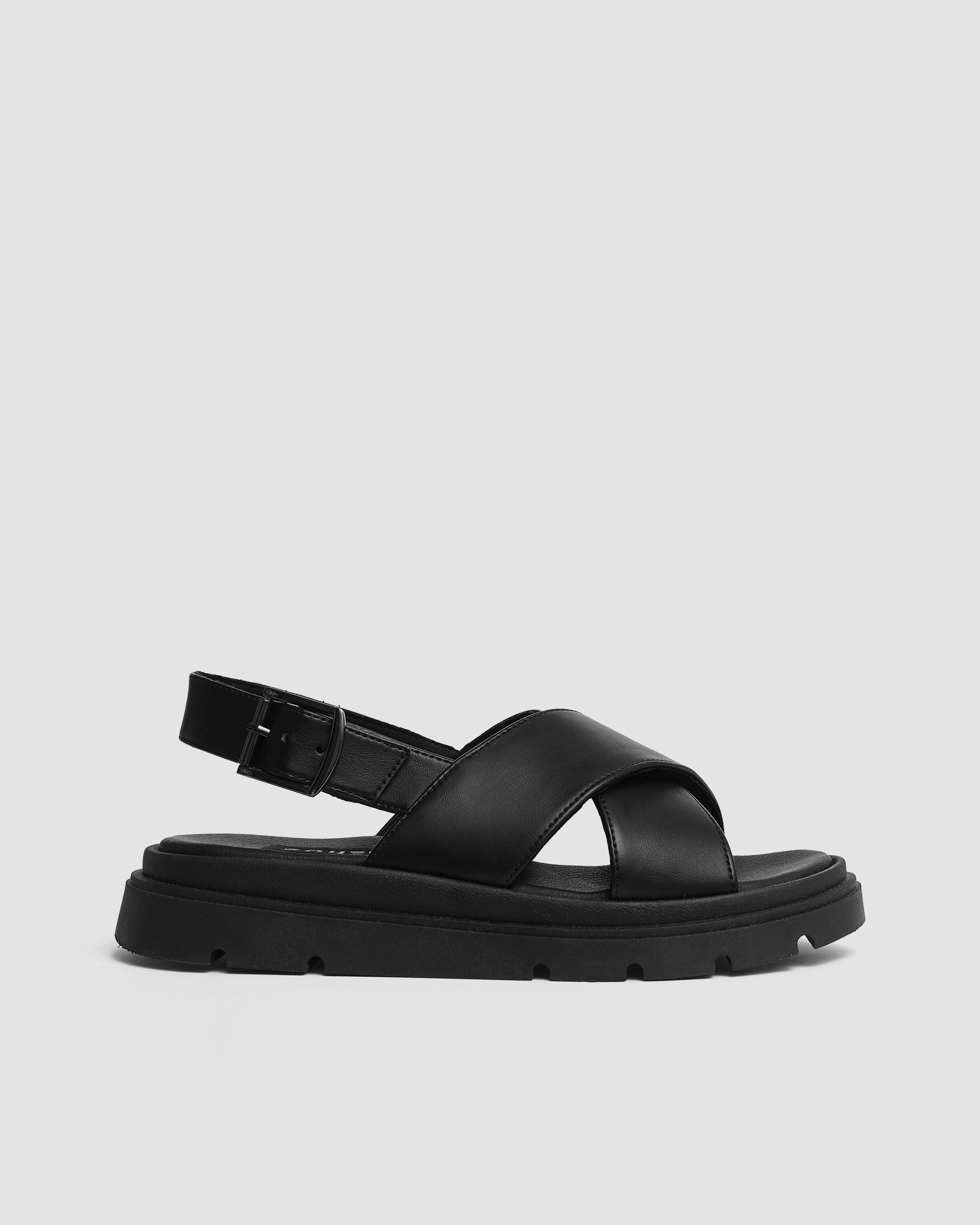 BOHEMA womens vegan Sandals Glare Black