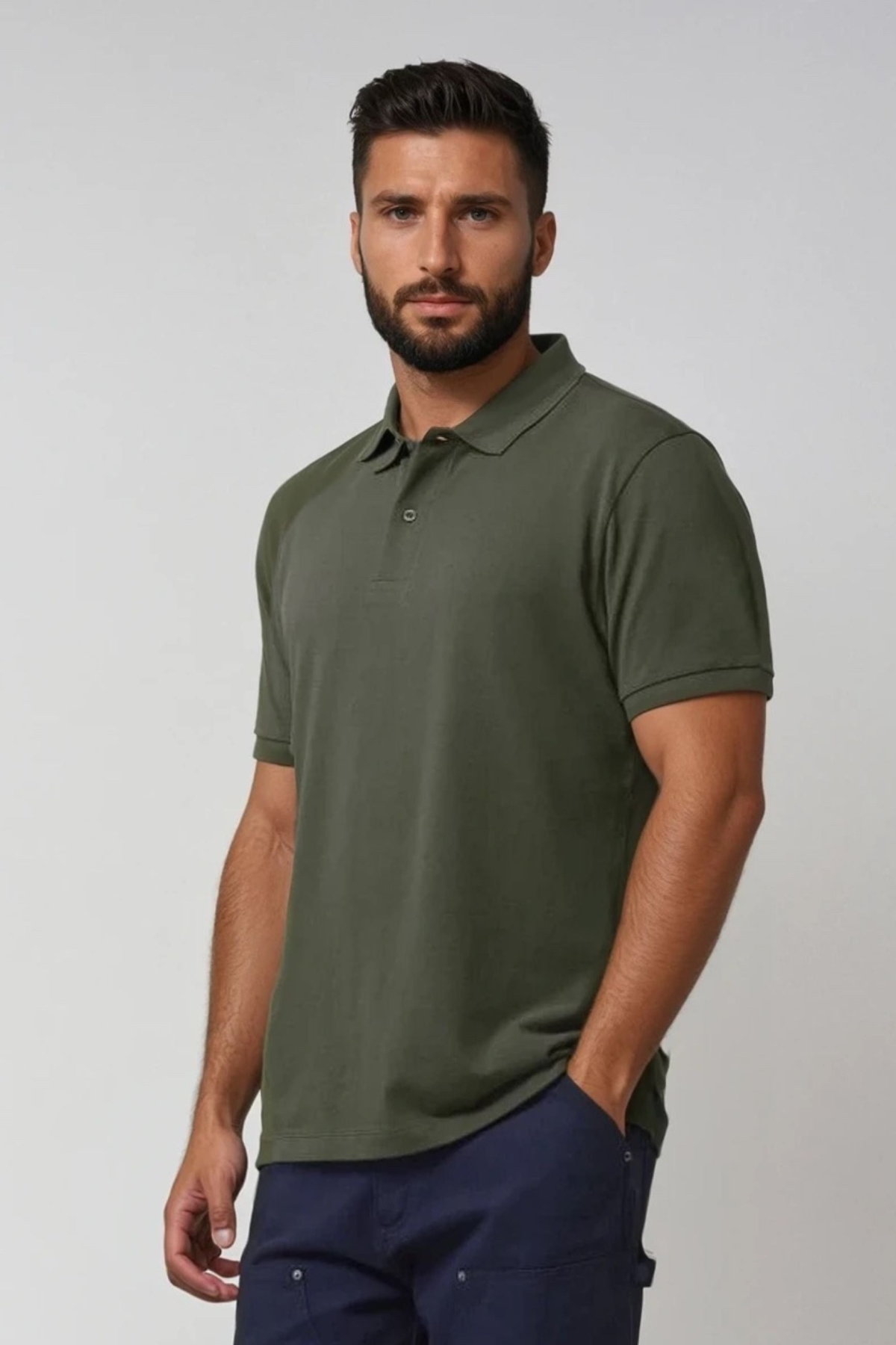 TORLAND men vegan Polo Shirt Coaster Khaki