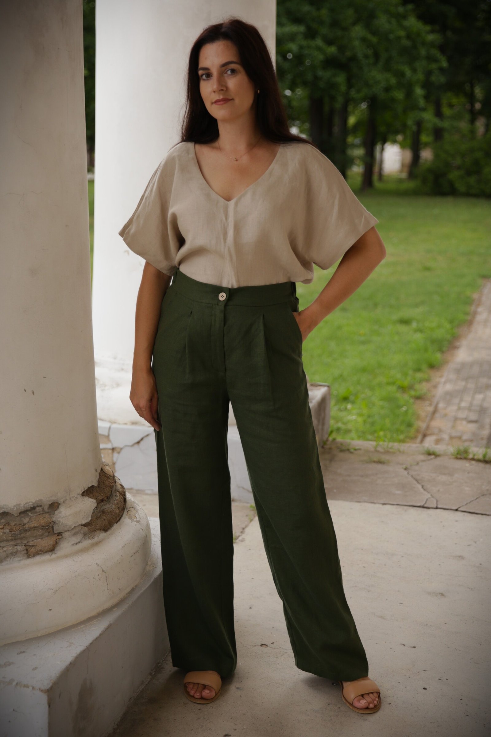 103244 - Damen vegan Hose Jakarta Waldgrün 103244 - Damen vegan Hose Jakarta Waldgrün